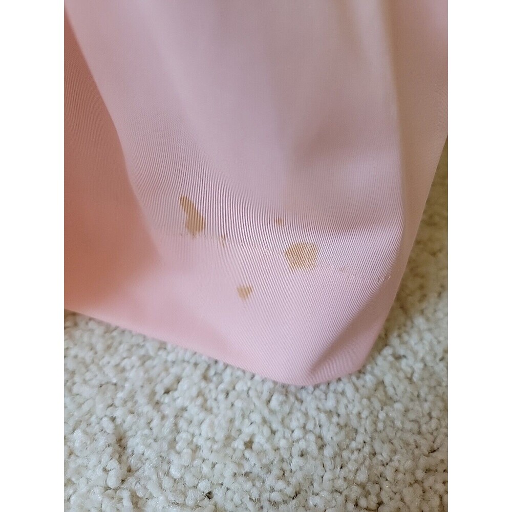 Vintage JC Penny Nylon Robe Peach Colored Housecoat Size Med - Picture 7 of 9